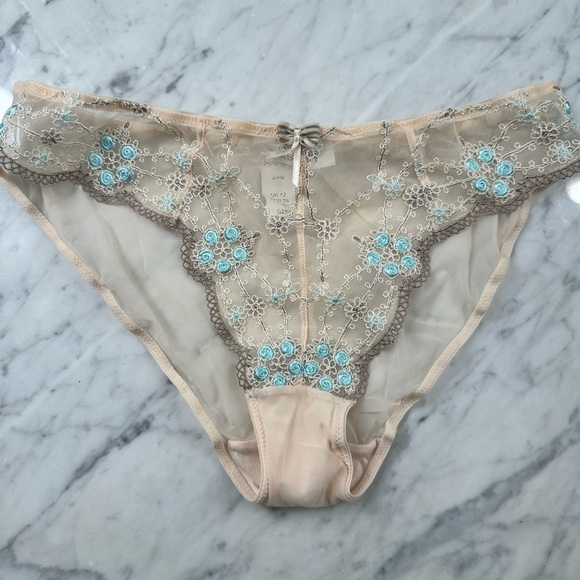 Harlequin Panache Soria Elegant Lace Embroidered Lingerie Set 34F M - Picture 11 of 13